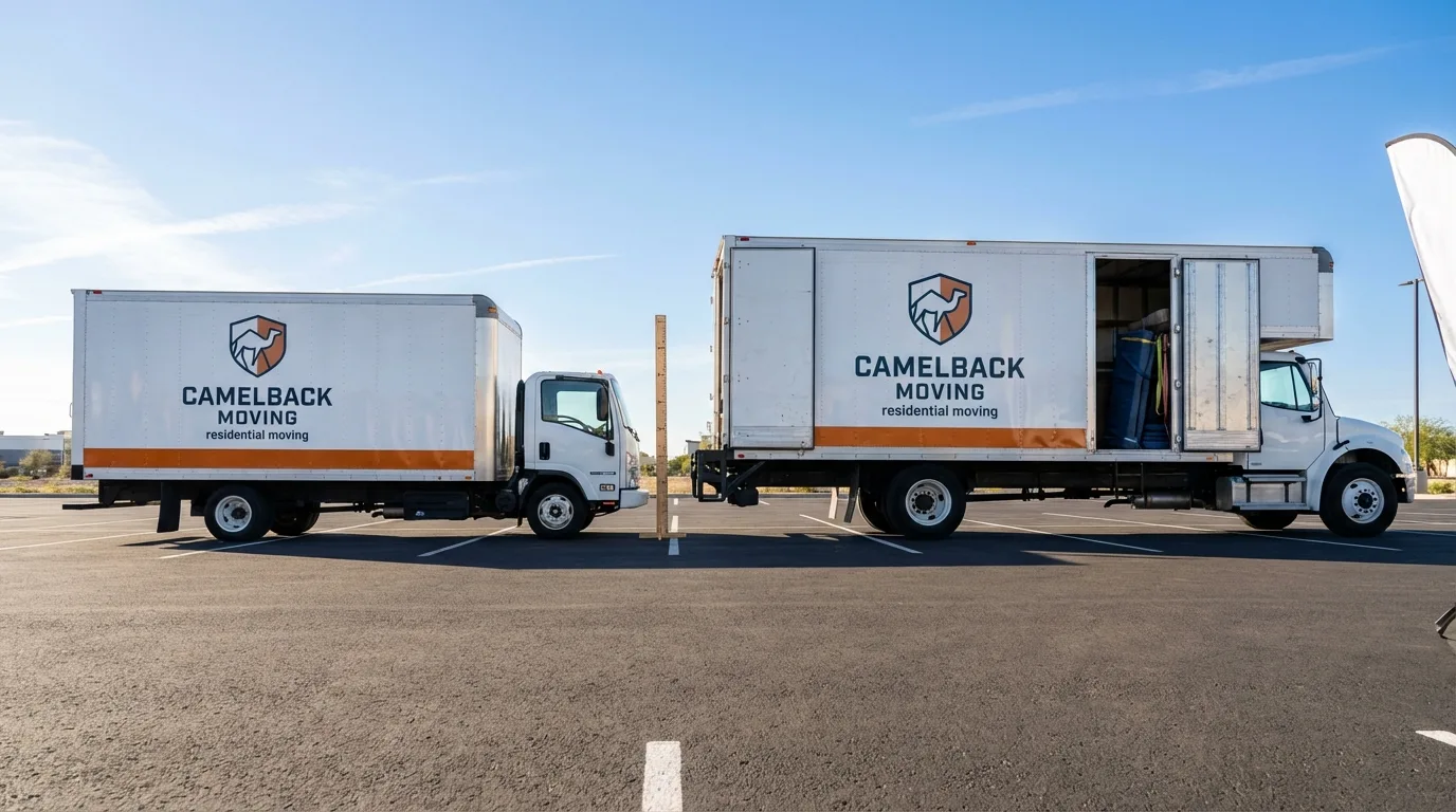 Moving truck size capacity guide in Mustang